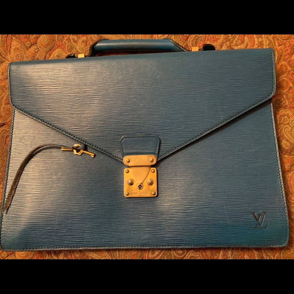 Louis Vuitton Epi blue Serviette
